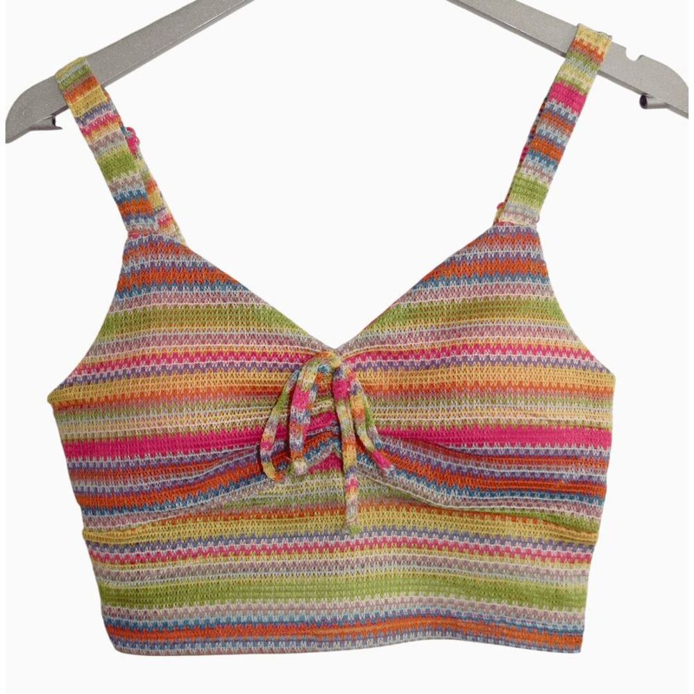 No Boundries NOBO Crochet Bralette Crop‎ Tank Top Sz M 7/9 Juniors